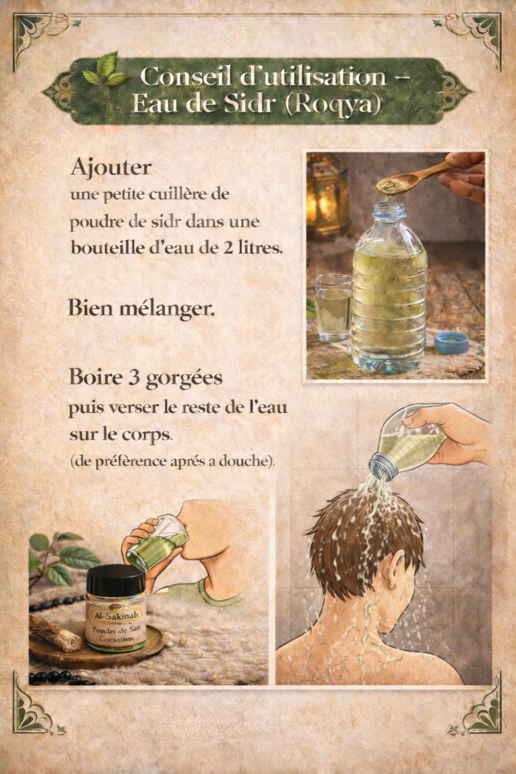 Poudre de sidr coranisée