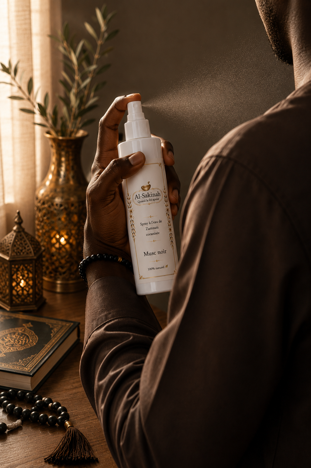spray à l'eau de zamzam coranisée