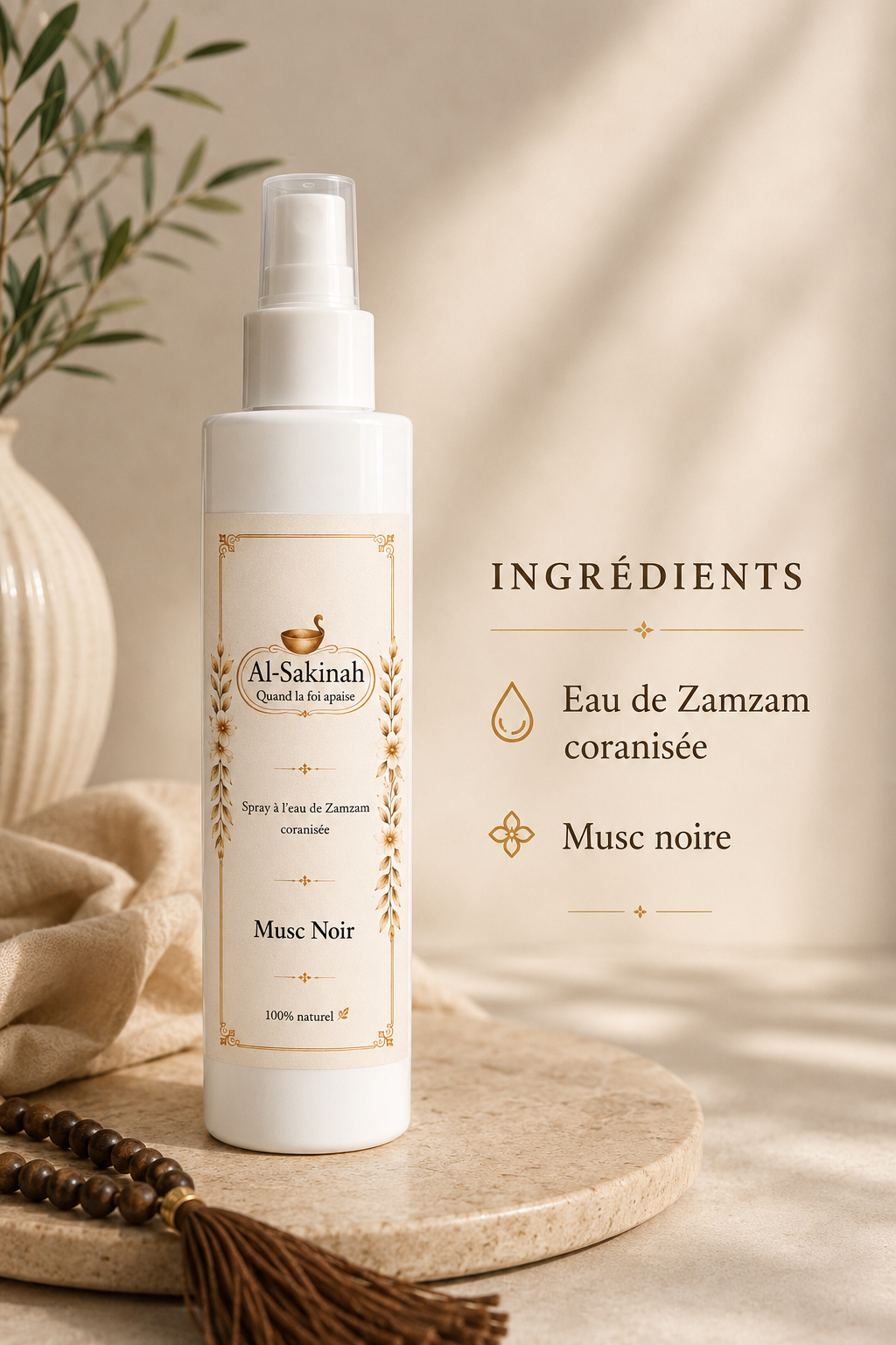 spray à l'eau de zamzam coranisée